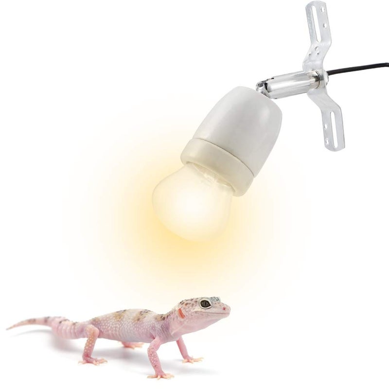 EECOO Reptile Lamp Socket, Adjustable Heat Light Holder, Habitat Heater, 360Â¡Ã£ Rotating E27 Socket with Switch, for Reptile Basking Lamp Base Stand in Aquarium, Turtle, Lizard, Snake Enclosures - Image 1